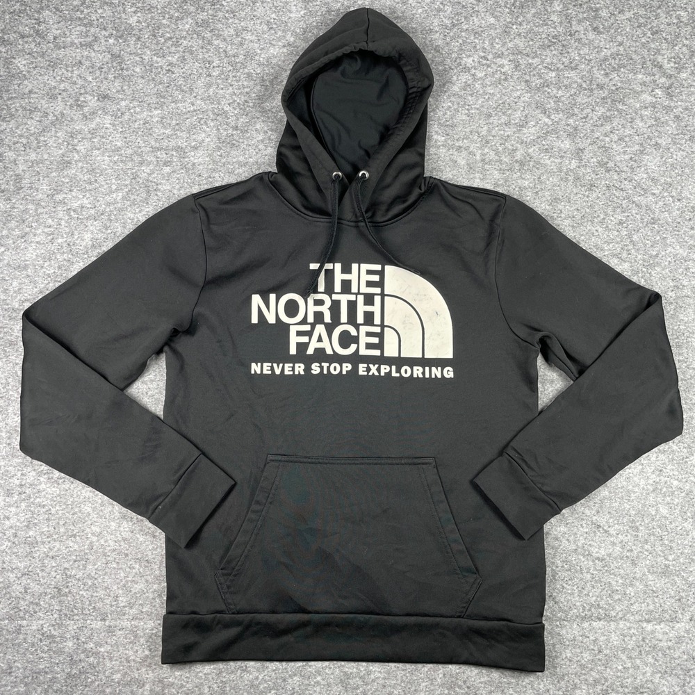 The North Face Hoodie Mens M Black Never Stop Exploring Half Dome Pullover